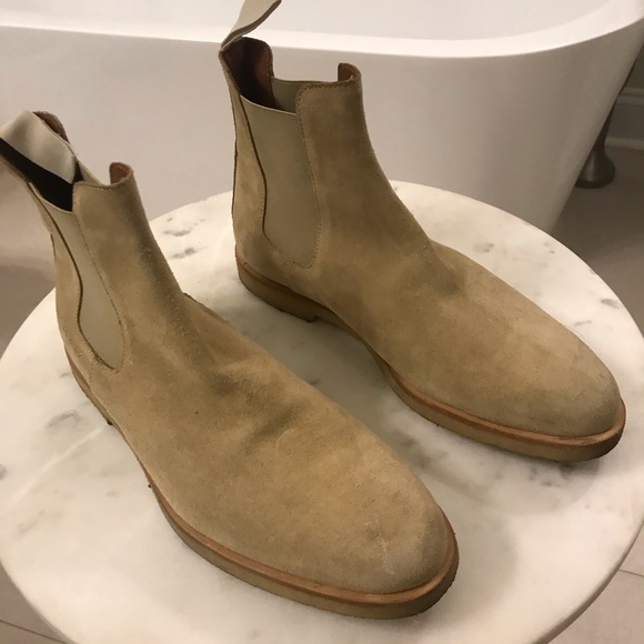 Common Projects Calf Suede Chelsea Boot, Tan